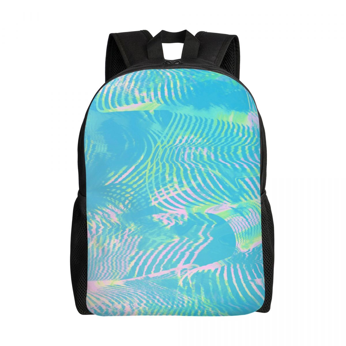Laptop Accessories Bag For Men - Zaino personalizzato con texture astratta verde