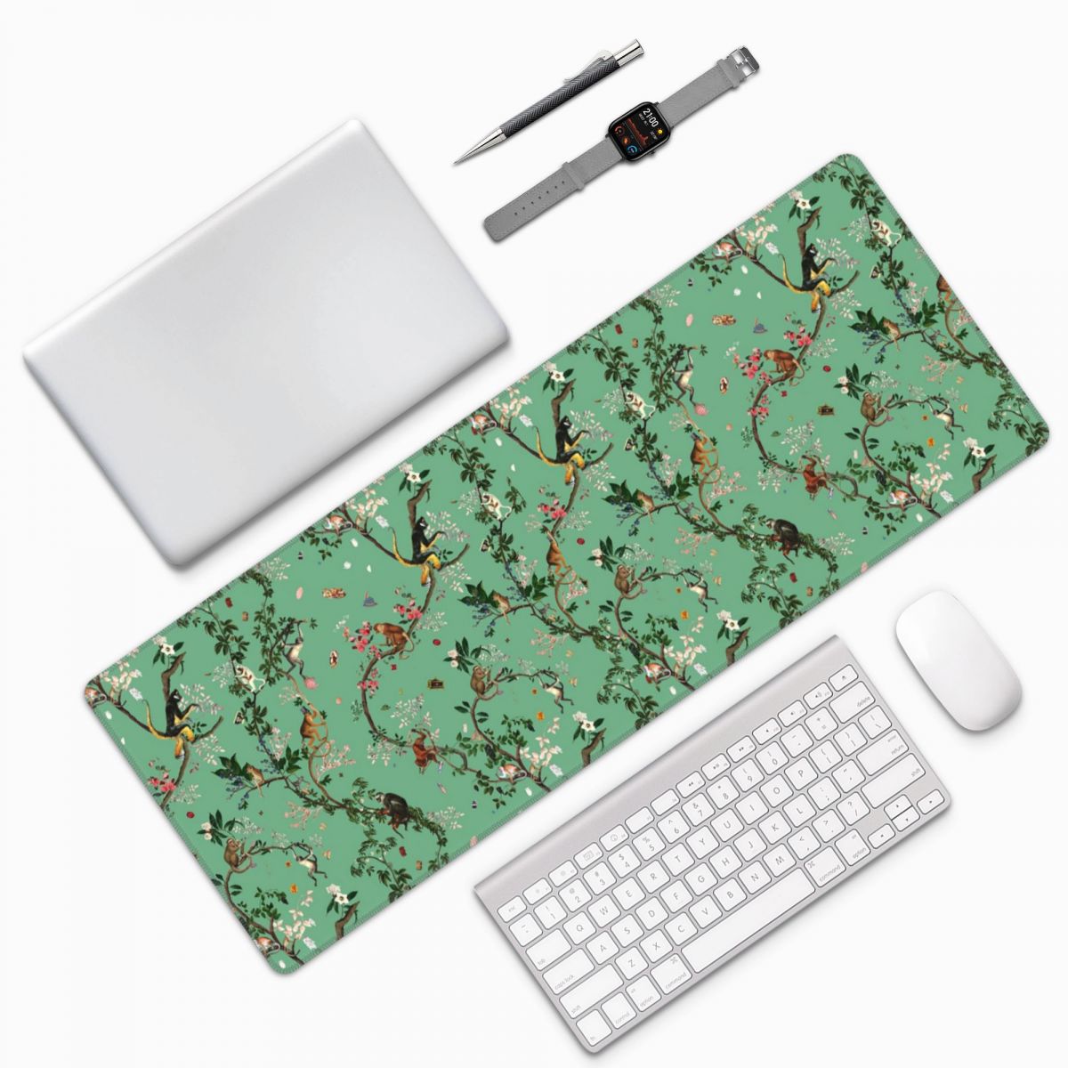 Laptop Accessories World - Tappetino per Mouse Grande Verde Monkey