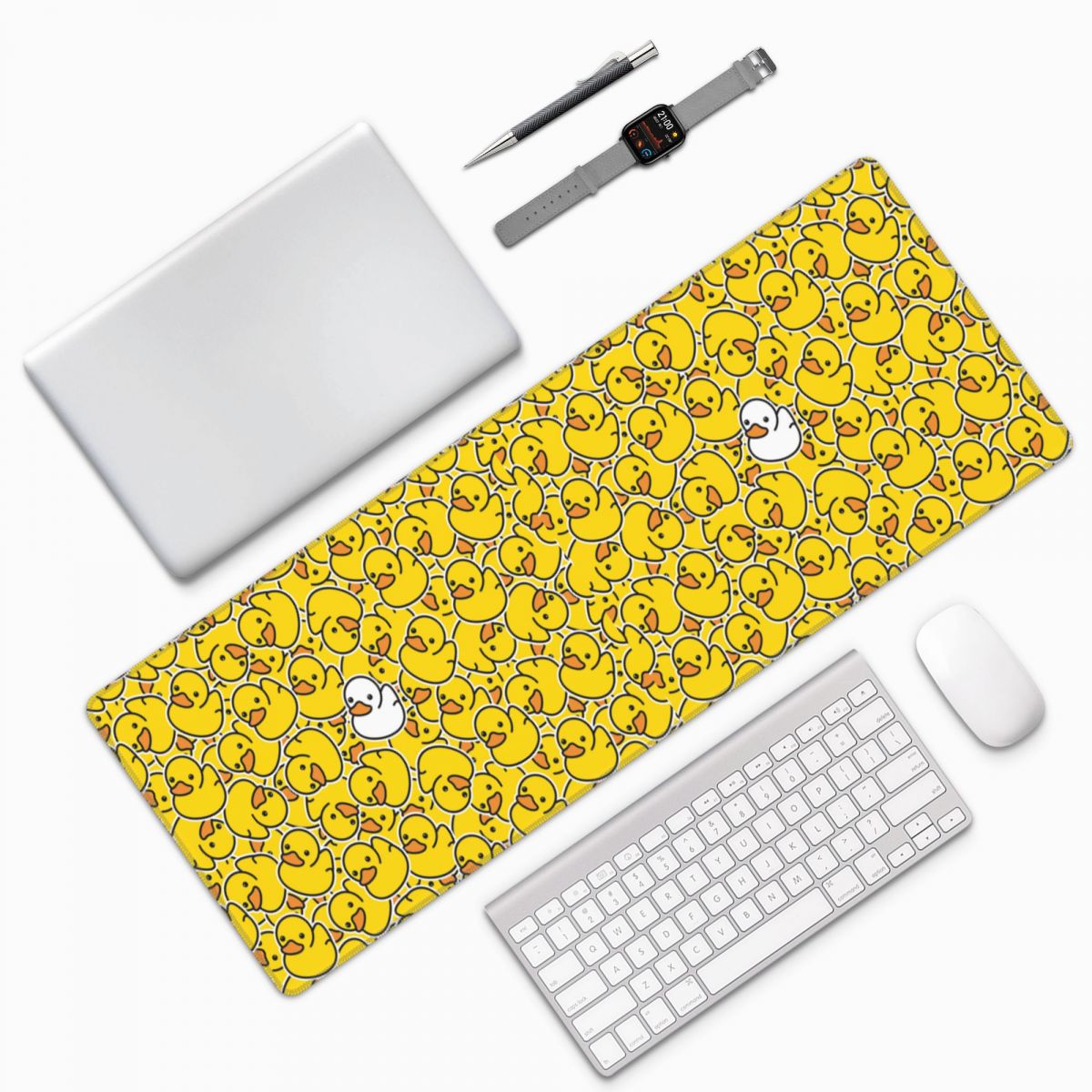 Yellow Laptop Accessories - Tappetino per Mouse Grande con Motivo