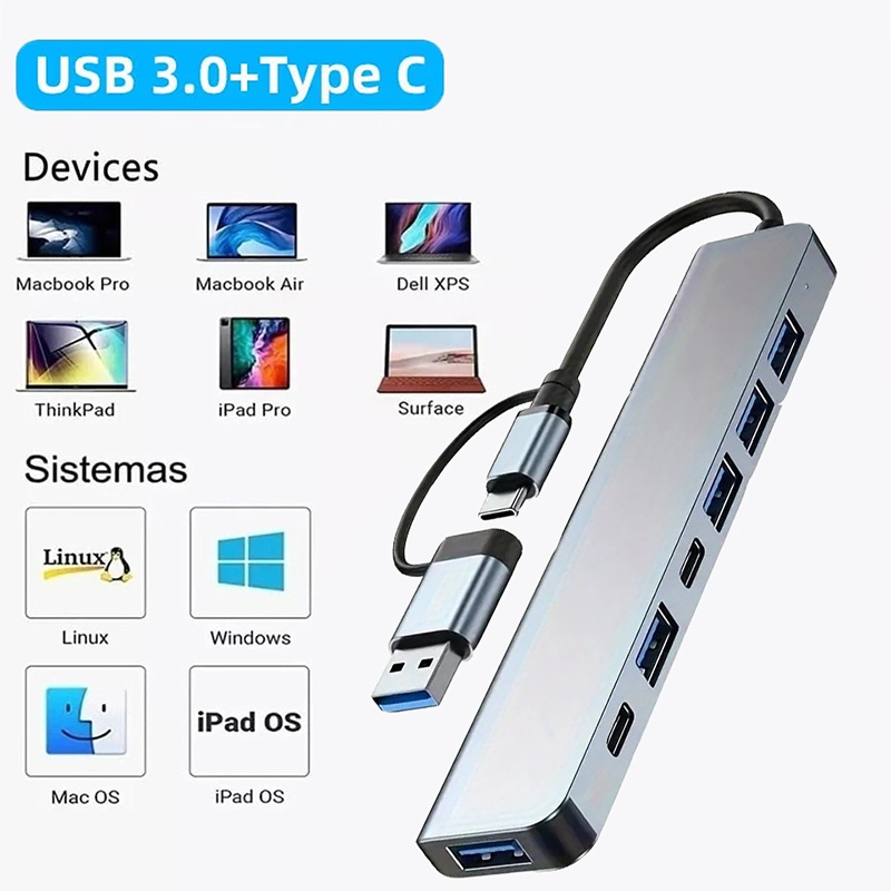 Laptop Accessories Gadgets - Hub USB 3.0 2 in 1
