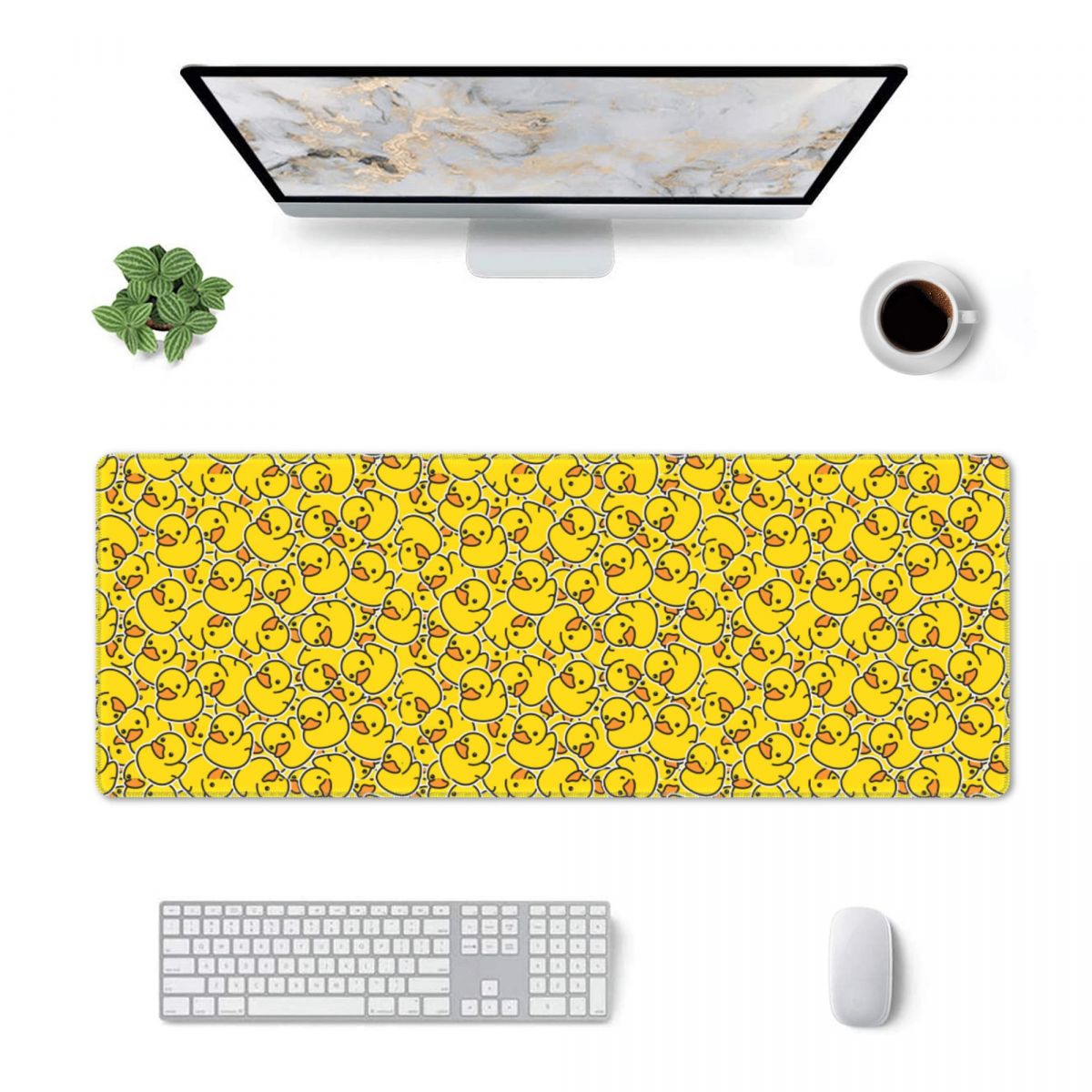 Yellow Laptop Accessories - Tappetino per Mouse Grande Giallo Classico