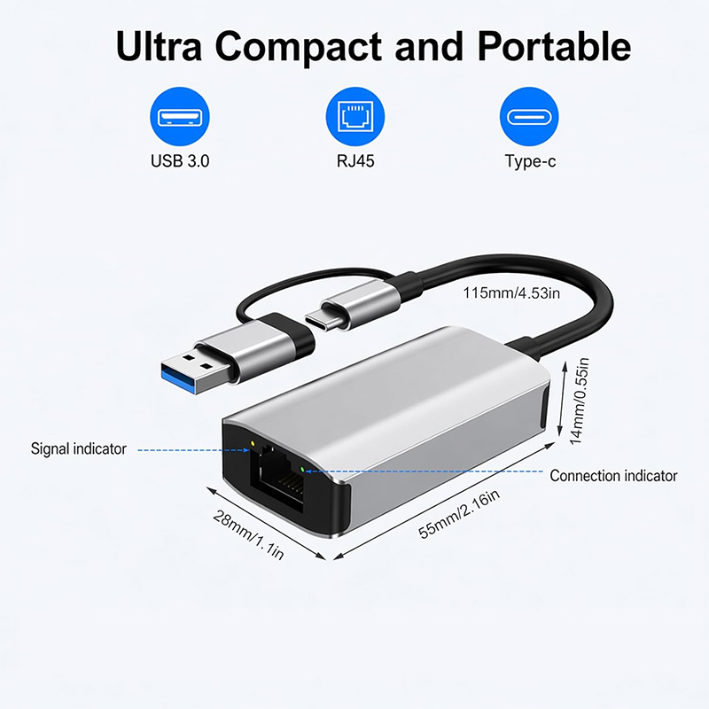 Adattatore Ethernet LAN USB 3. - Laptop Accessories Gadgets recensione e prezzo