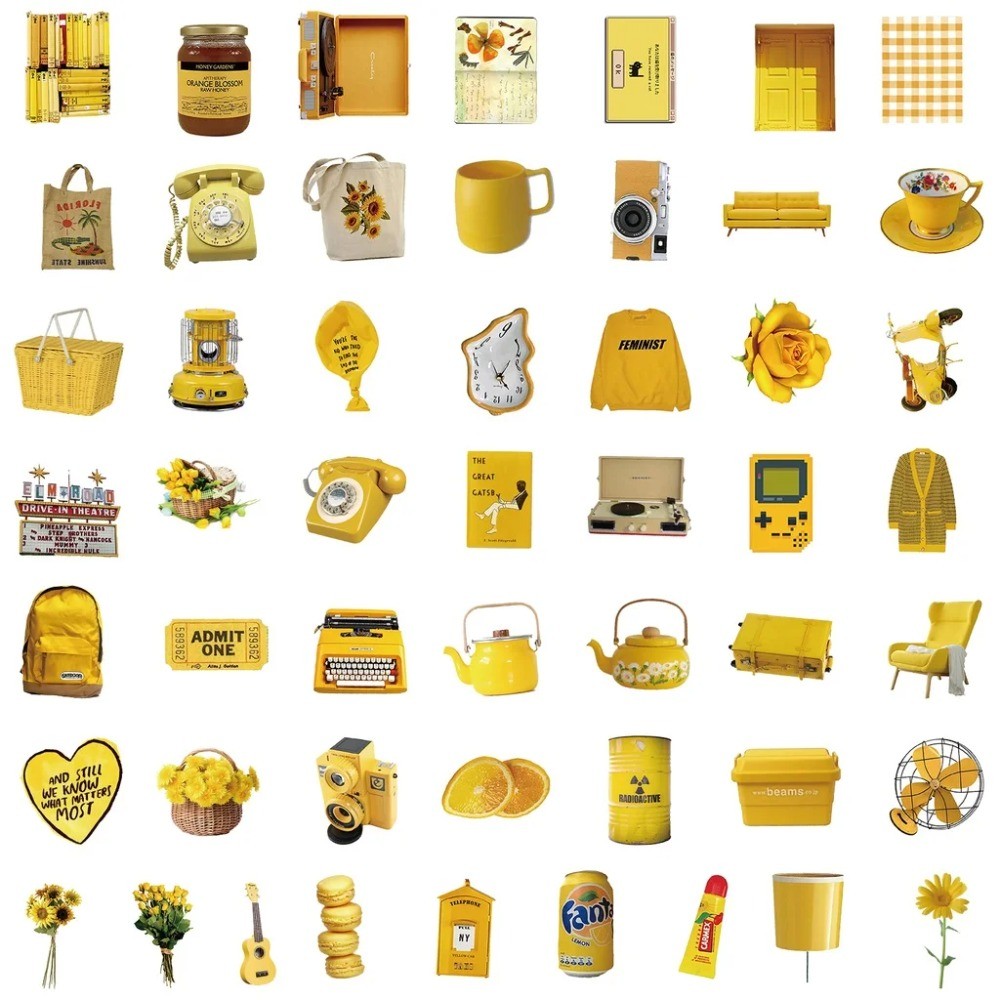 50 Adesivi Estetici Gialli Vin - Yellow Laptop Accessories recensione e prezzo