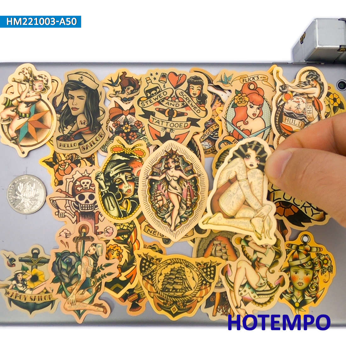 50 pezzi, Decalcomanie retrò i - Yellow Laptop Accessories recensione e prezzo