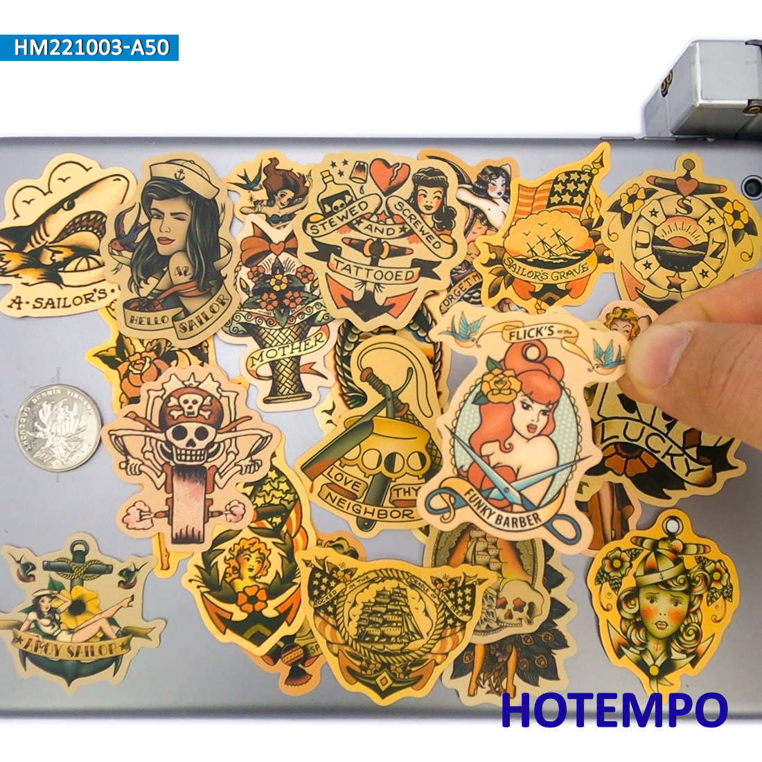 50 pezzi, Decalcomanie retrò i - Yellow Laptop Accessories recensione e prezzo