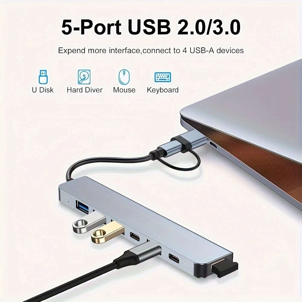Hub USB 3.0 2 in 1 a 7 porte,  - Laptop Accessories Gadgets recensione e prezzo